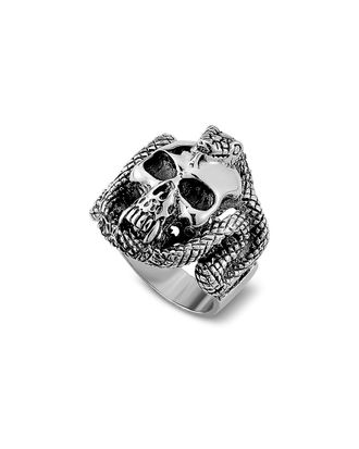 Samuel B. Silver Skull & Snake Ring