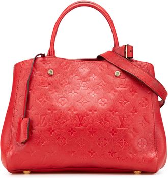 Louis Vuitton Pre-owned Womens Montaigne Bb Satchel - Red Leather - One Size