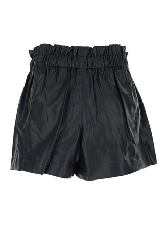 Isabel Marant Womens Shorts Naline Black Eco Leather