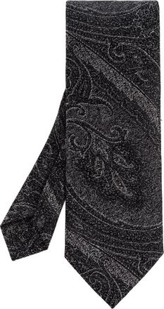 Etro Paisley Zijden Stropdas - Heren - Stropdassen - Zwart - ONE Size - Accessoires
