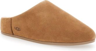 UGG Womens Beige Mules With Logo Lettering And Shearling Lining Leather