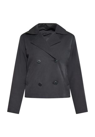 Dreimaster Dreimaster Kort trenchcoatje Dames zwart