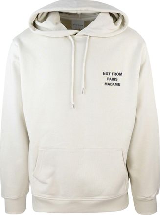 Dr&ocirc;le de Monsieur White Slogan Sweatshirt