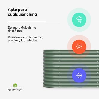 Blumfeldt Blumfeldt Cama Elevada High Grow Con 160 X 80 X 80 Cm De Chapa Ondulada De Acero F&aacute;cil De Montar A Prueba De &Oacute;xido Y Heladas
