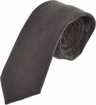 King & Priory Luxury Dark Silver Grey Velvet Tie