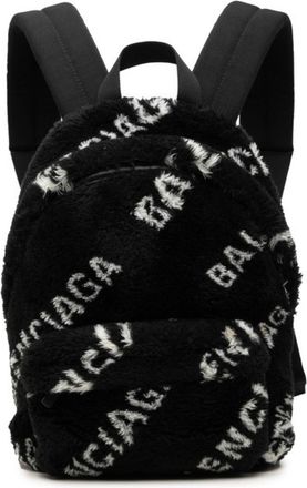 Balenciaga Black Faux Fur Backpack (Pre-Owned)