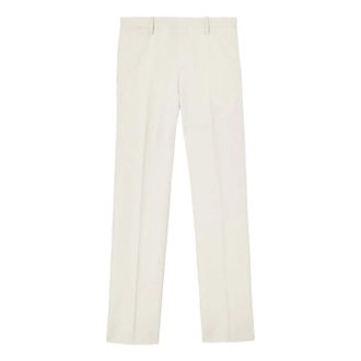 Off-white Mens Off-White FW22 Solid Color Buckle Belt Straight Casual Pants/Trousers White OMCA213S22FAB0036100
