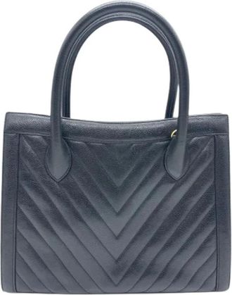 Chanel Pre-owned Vintage Handtas - Dames - Vintage Handtas - Zwart - ONE Size - Leer - Vintage