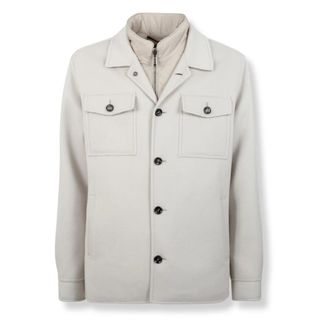 Moorer Dossi Overshirt - Heren - Jassen - Grijs - Maat: L Wol