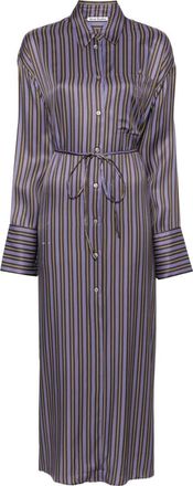 Acne Studios striped midi shirt dress - women - Viscose - 36 - Purple