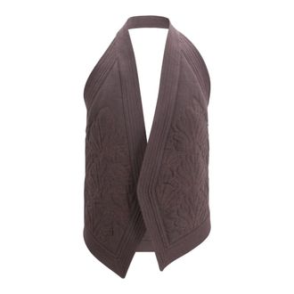 Alberta Ferretti Alberta Ferretti, Vests, female, Brown, Size: M Quilted Vest