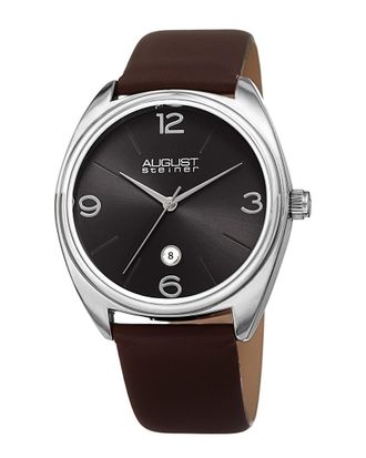 August Steiner Mens Genuine Leather Watch