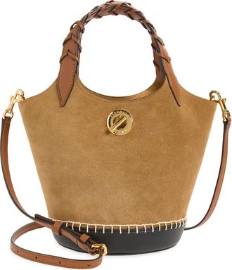 Veronica Beard Anchor Colorblock Leather Bucket Bag in Acorn Multi at Nordstrom