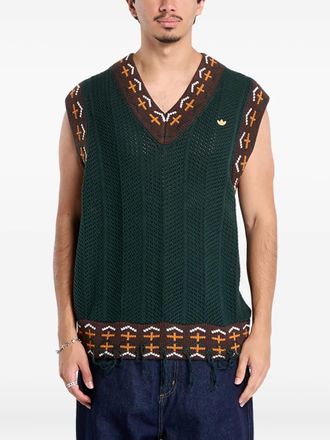 adidas x CLOT Knit Vest by Edison Chen top - Groen