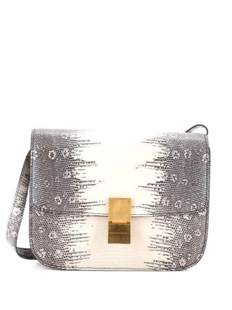 Celine Classic Box Bag Lizard Medium shoulder bag - Grijs