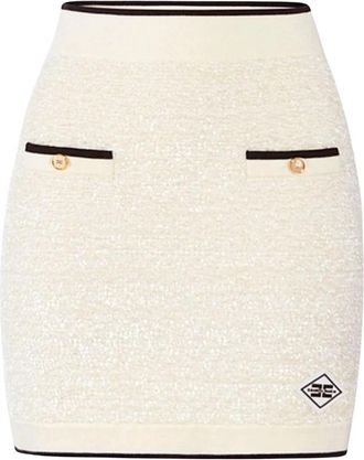 Elisabetta Franchi Gonna - Dames - Korte rokken - Wit - S - Rokken