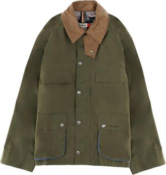 Barbour X Paul Smith Olive Green Bedale Corduroy Collar Jacket