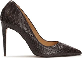 Kazar Bruine pumps met een exotisch motief - Dames - Pumps - Bruin - 39 1/2 EU - Leer - Schoenen