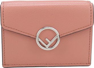 Fendi Pink Leather Wallet (Tri-Fold) (Pre-Owned)