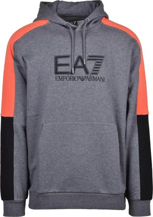 Emporio Armani Hooded Sweatshirt - Heren - Hoodies - Grijs - 3XL - Katoen - Hoodies & sweatvesten