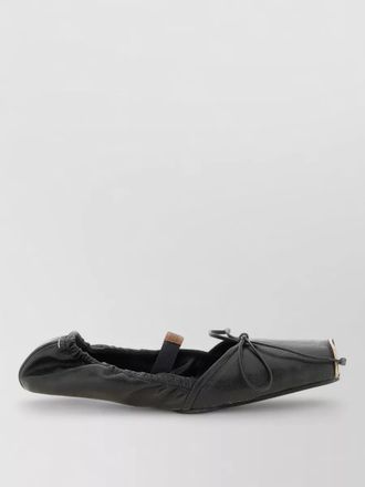 Maison Margiela leather square-toe ballerina flats