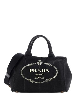 Prada Canapa Convertible Canvas Mini tote bag - Zwart