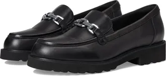 David Tate Magical Loafers Womens Black Leather Platform Shoes ZOGG3574