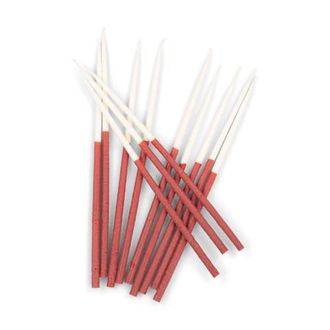 British Colour Standard Thin Taper Candles - Two-Tone - Set of 12 in Guardsman Red/pearl at Nordstrom