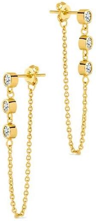 Sterling Forever Triple Round Cut Chain Drop Earrings in Gold at Nordstrom Rack