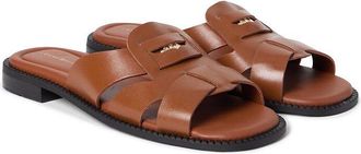 Tommy Hilfiger Platte muiltjes in leer