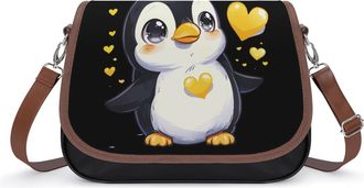 Generic Cute Penguin Crossbody Bags for Women Shoulder Messenger Bag Purse Handbags