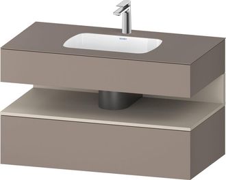 Duravit Qatego Lavabo Encastrado Con Base De Lavabo Consola, - Duravit