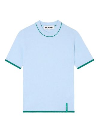 Sunnei short-sleeve knit top - Blue