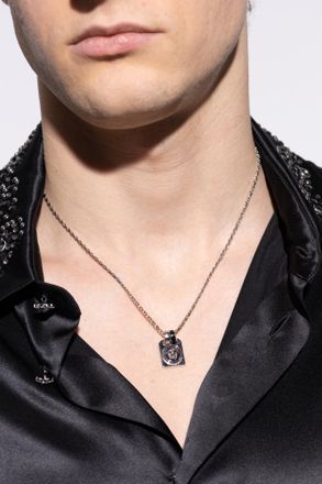 Versace Necklace With Medusa Head, Mens, Silver
