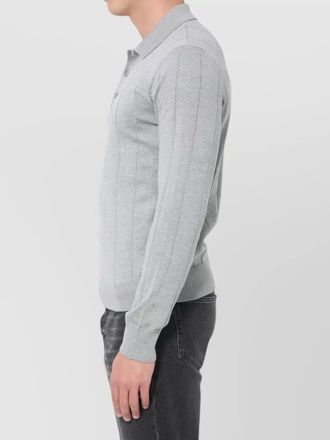Celine silk long-sleeve polo shirt