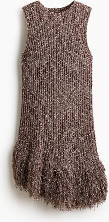 H&M Kleid mit Fransen - Beige