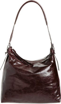 Christophe Lemaire Belted Leather Hobo Bag in Chianti at Nordstrom
