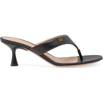 Gianvito Rossi Ascent Thong 55 Sandals in Black at Nordstrom, Size 41
