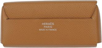 Herm&egrave;s Brown Gold Brown Leather Wash Bag (Pre-Owned)