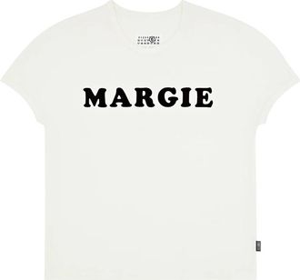 Maison Margiela Margie Printed T-Shirt - Dames - T-shirts - Wit - M - Katoen - Tops