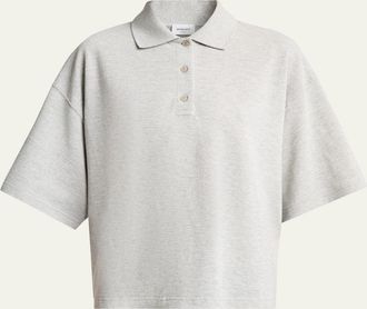 Saint Laurent Short-Sleeve Oversized Polo Shirt