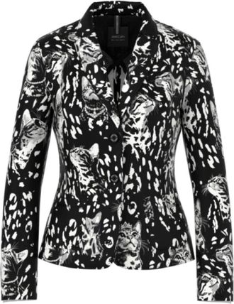 Marc Cain Blazer met dierenprint - Dames - Blazers - Veelkleurig - M - Wol - Jassen