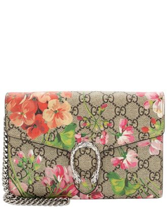 Gucci Gg Supreme Blooms Dionysus Chain Wallet (Authentic Pre-Loved)
