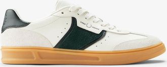 Fred Perry Mens Fred Perry Mens B4 Mens Textured Leather/Suede Trainers - Light Ecru 760 - Size: 10