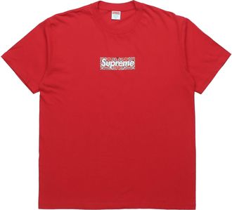 SUPREME FW19 Week 17 Bandana Box Logo Tee cashew Short Sleeve Unisex Red SUP-FW19-10907