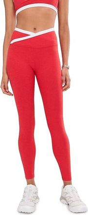 Beyond Yoga Spacedye Outlines High Waisted Midi Leggings Womens Clothing Chili Red Heather : LG (US Womens 10-12), Elastane/Polyester