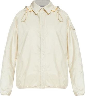 Moncler Nylon Blouson Jas - Dames - Jassen - Beige - Maat: S Nylon