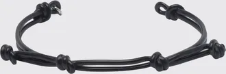 Maison Margiela Bracciale bangle in ottone cromato con dettaglio a nodo