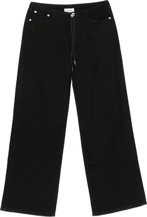 Still Here Drawstring Wide-leg Jeans