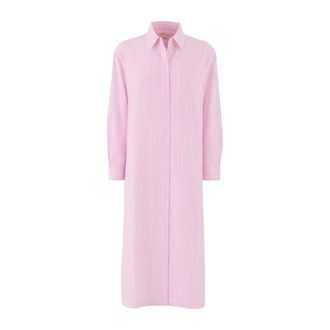 MC2 Saint Barth Shirt Dresses, female, Pink, Size: L/XL Adeline Maxi Shirt Dress